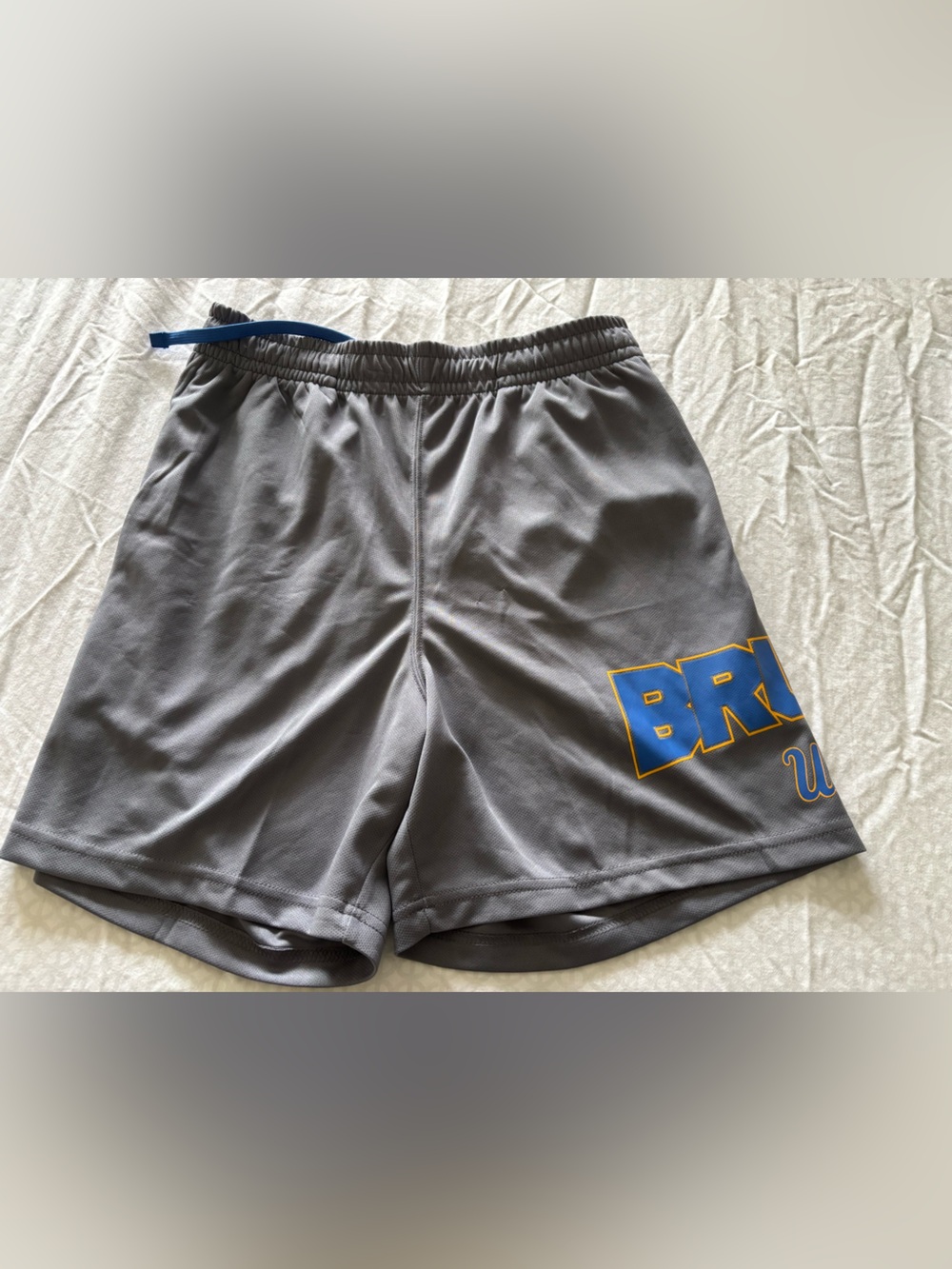 UCLA Bruins Gray Athletic Shorts with Blue & Yellow Logo